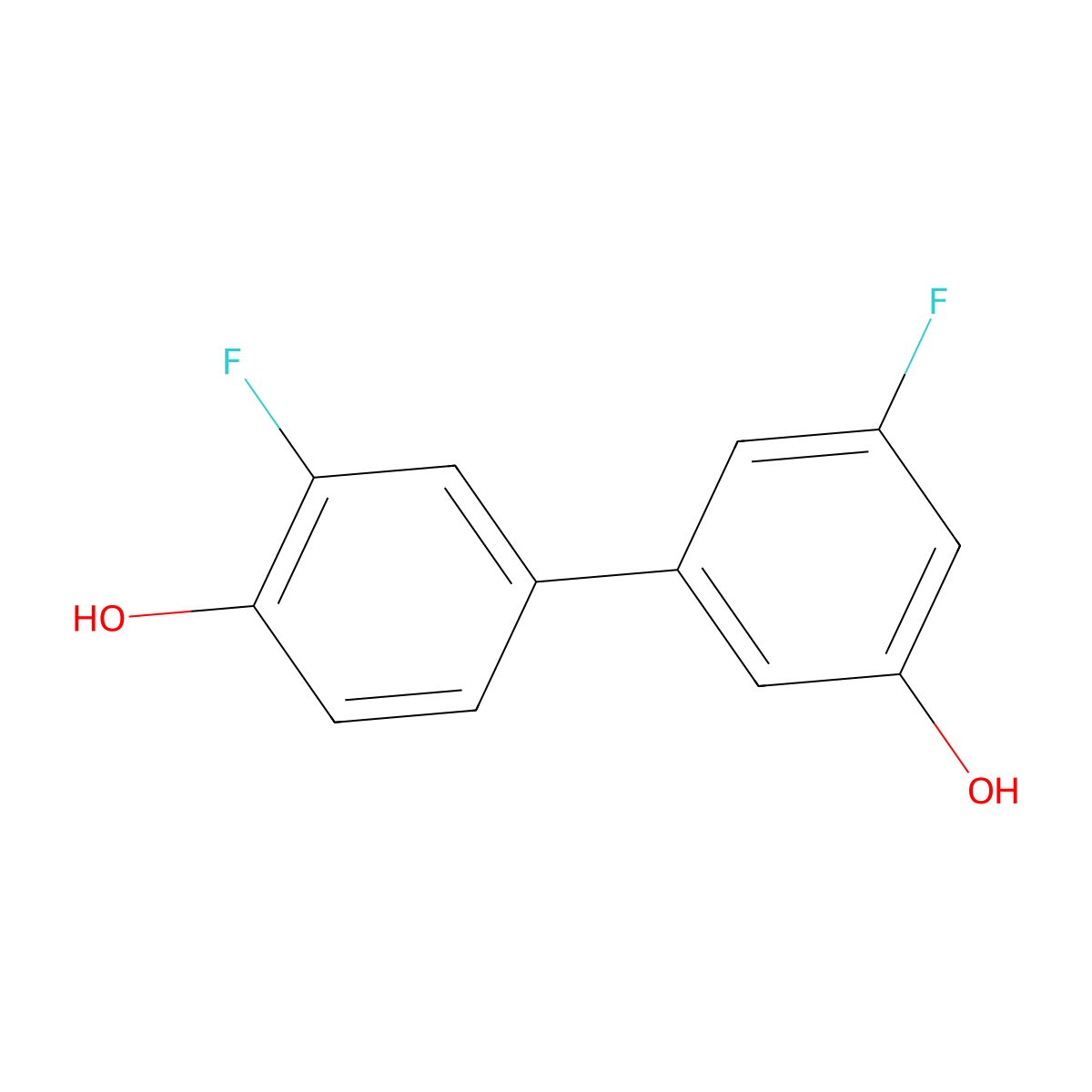 3-Fluoro-5-(3-fluoro-4-hydroxyphenyl)phenol molecular structure, CAS 1261961-05-0