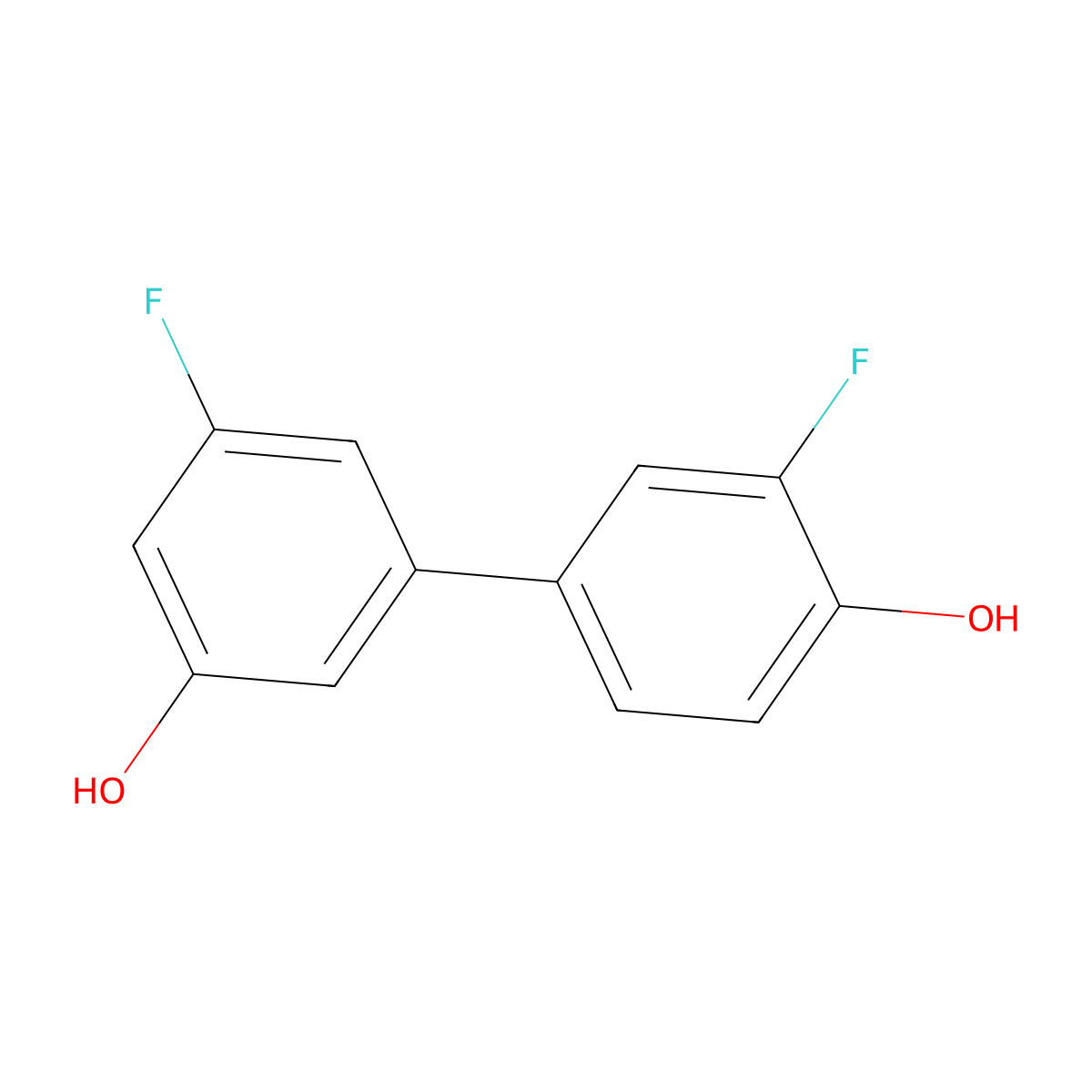 3-Fluoro-5-(3-fluoro-4-hydroxyphenyl)phenol molecular structure, CAS 1261961-05-0