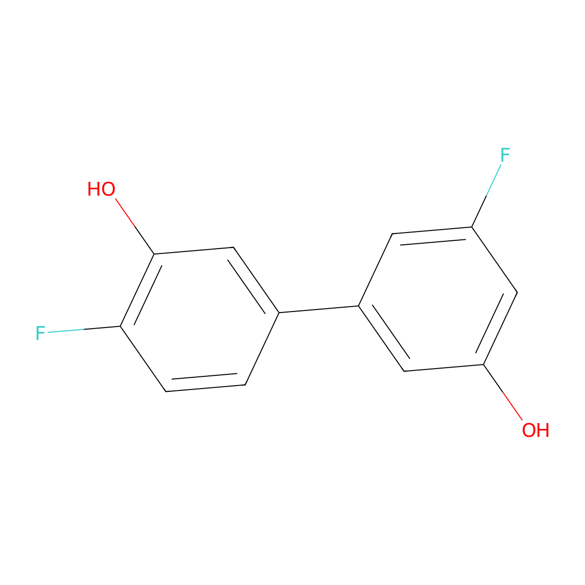 2-Fluoro-5-(3-fluoro-5-hydroxyphenyl)phenol molecular structure, CAS 1261961-09-4
