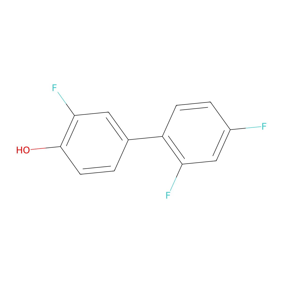 4-(2,4-Difluorophenyl)-2-fluorophenol molecular structure, CAS 1261961-13-0