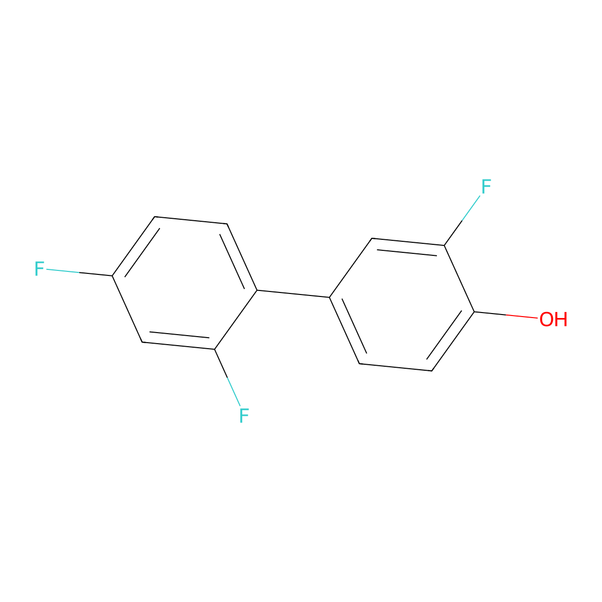 4-(2,4-Difluorophenyl)-2-fluorophenol molecular structure, CAS 1261961-13-0