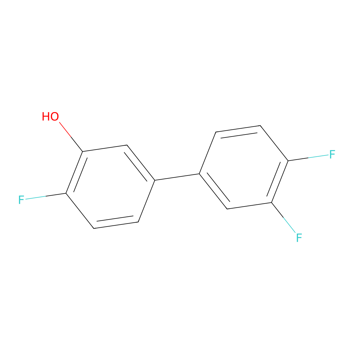 5-(3,4-Difluorophenyl)-2-fluorophenol molecular structure, CAS 1261961-19-6
