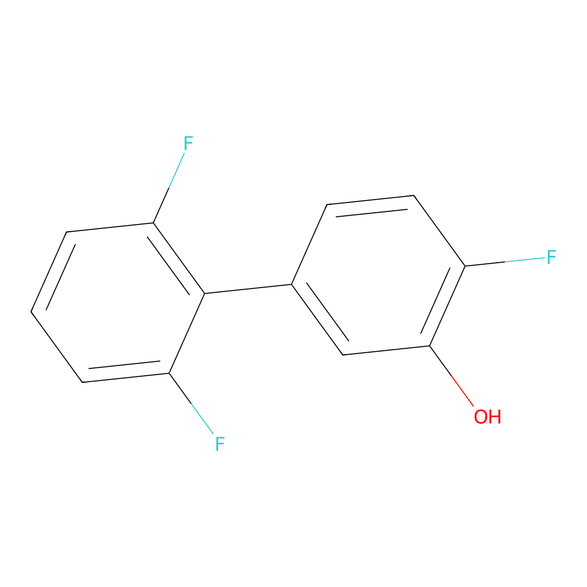 5-(2,6-Difluorophenyl)-2-fluorophenol molecular structure, CAS 1261961-23-2