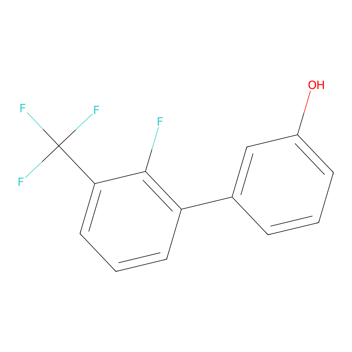3-(2-Fluoro-3-trifluoromethylphenyl)phenol molecular structure, CAS 1261961-57-2