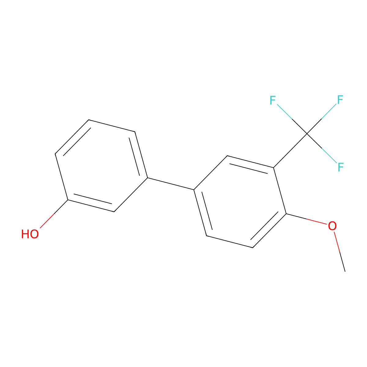 3-(4-Methoxy-3-trifluoromethylphenyl)phenol molecular structure, CAS 1261961-63-0