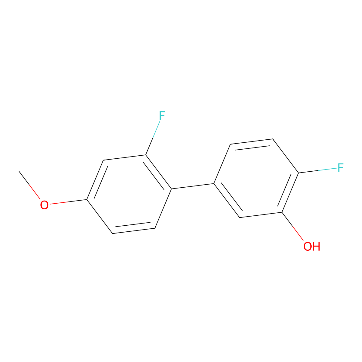 2-Fluoro-5-(2-fluoro-4-methoxyphenyl)phenol molecular structure, CAS 1261961-68-5