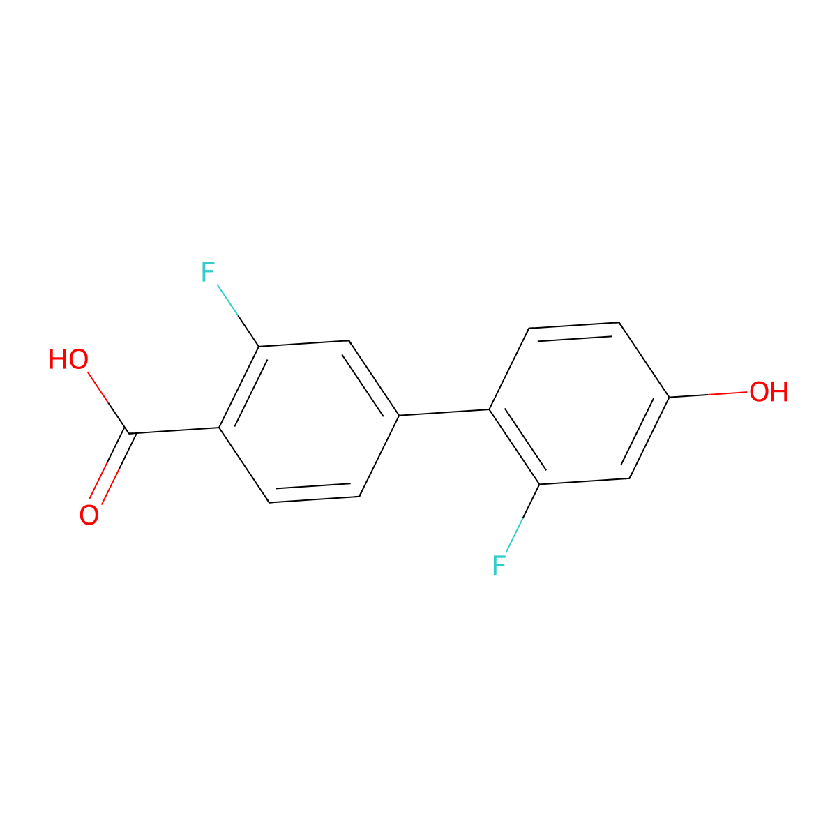 4-(4-Carboxy-3-fluorophenyl)-3-fluorophenol molecular structure, CAS 1261962-15-5
