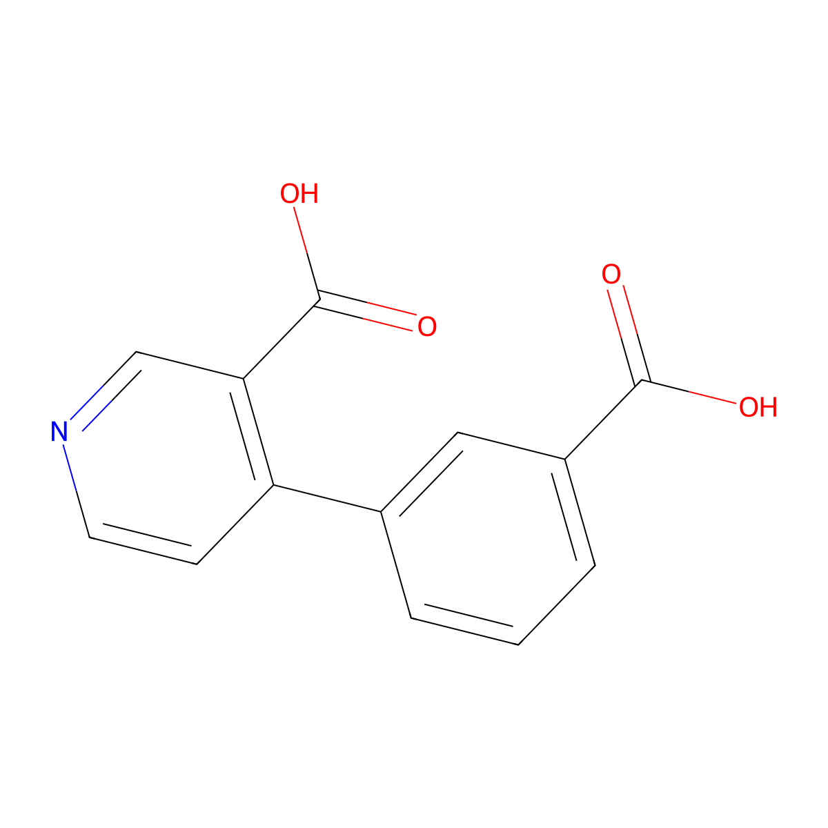 4-(3-Carboxyphenyl)pyridine-3-carboxylic acid molecular structure, CAS 1261962-19-9