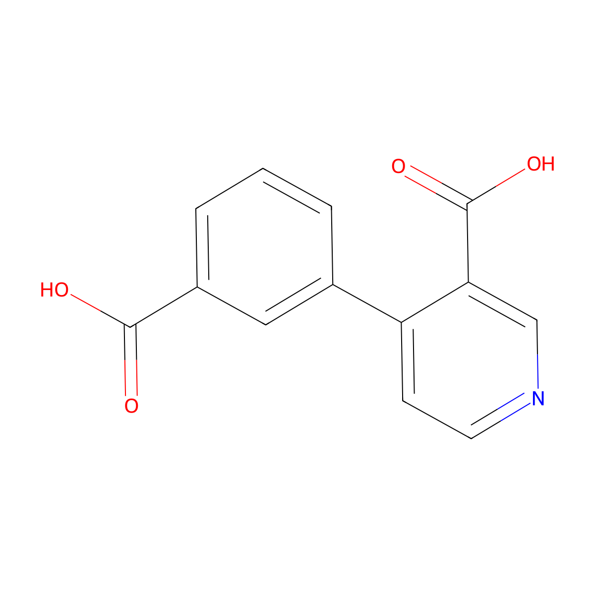 4-(3-Carboxyphenyl)pyridine-3-carboxylic acid molecular structure, CAS 1261962-19-9