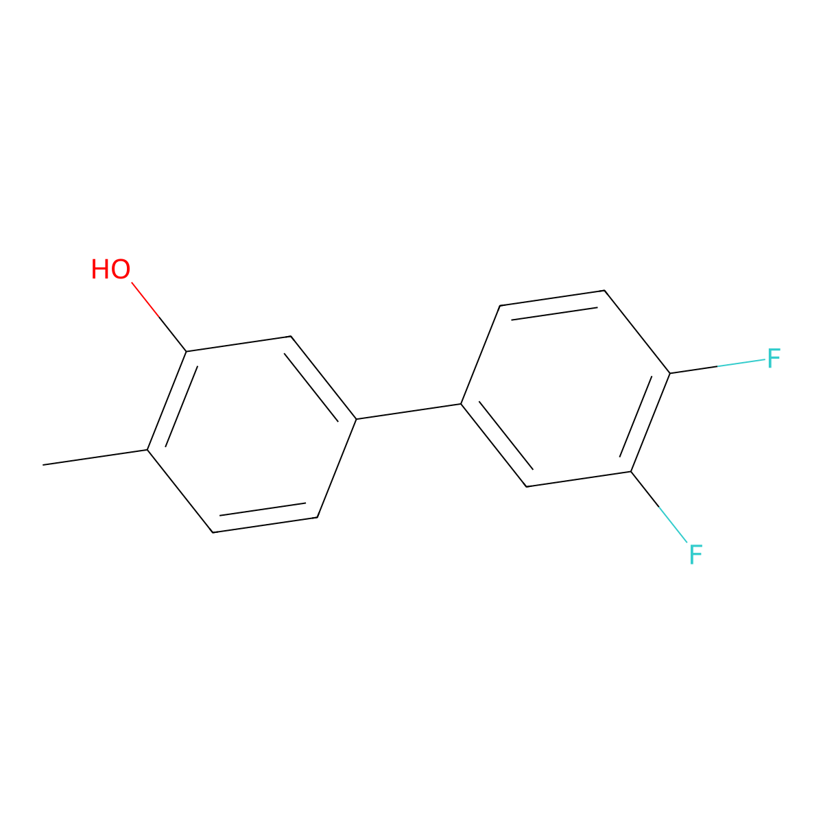 5-(3,4-Difluorophenyl)-2-methylphenol molecular structure, CAS 1261962-41-7
