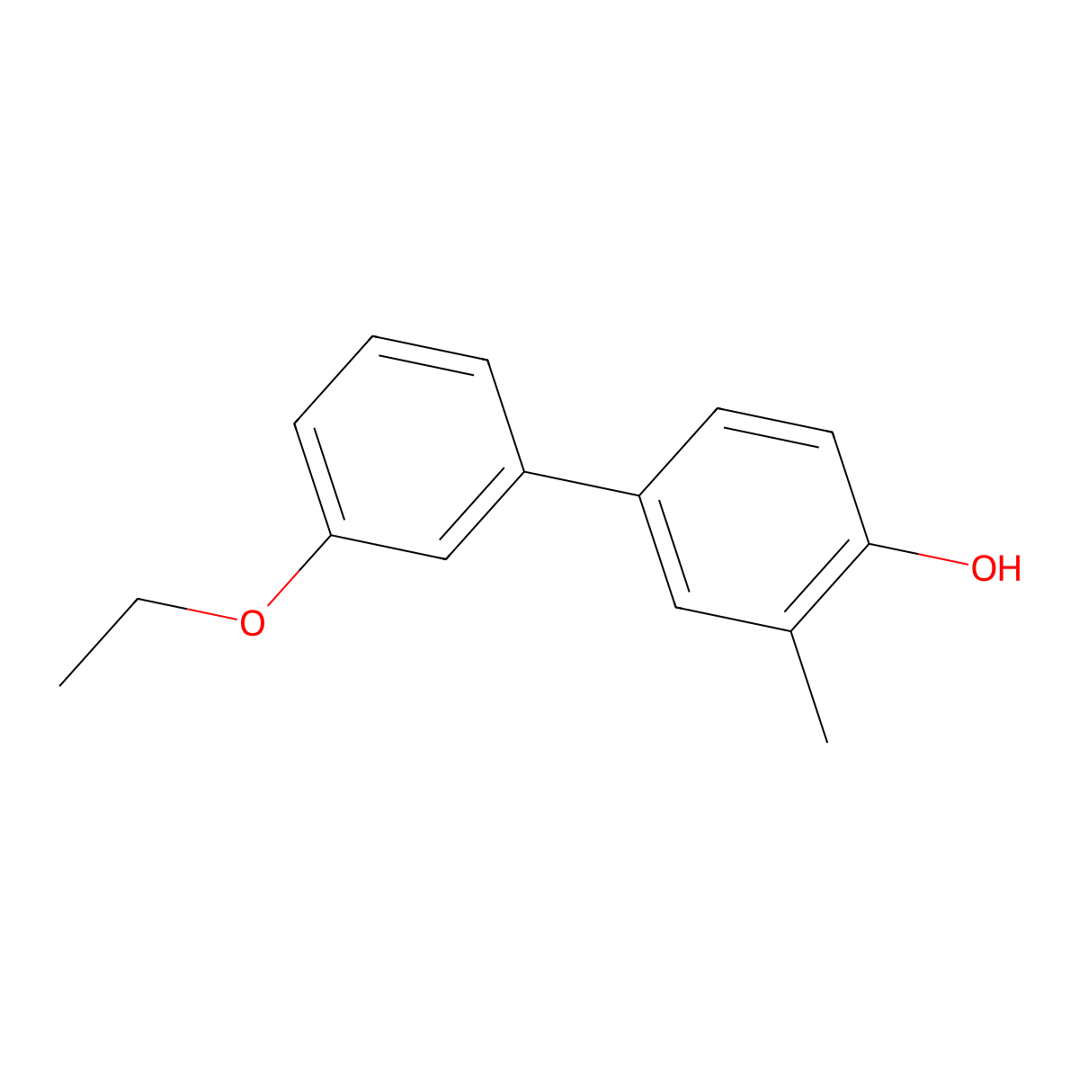 4-(3-Ethoxyphenyl)-2-methylphenol molecular structure, CAS 1261962-54-2