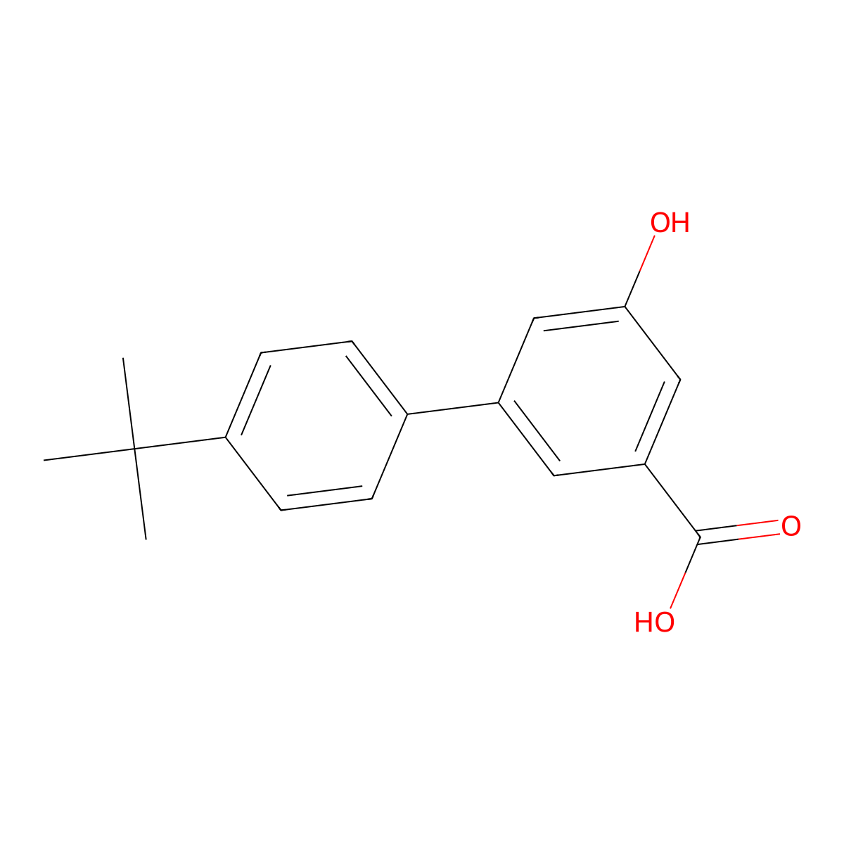 5-Hydroxy-3-(4-T-butylphenyl)benzoic acid molecular structure, CAS 1261962-74-6