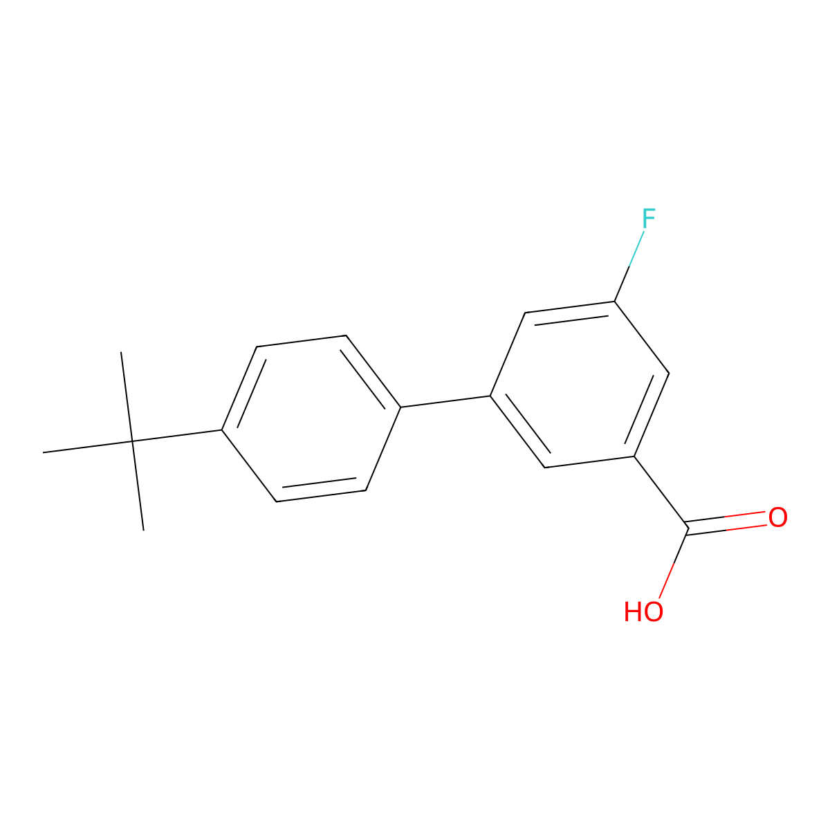 5-Fluoro-3-(4-T-butylphenyl)benzoic acid molecular structure, CAS 1261962-79-1