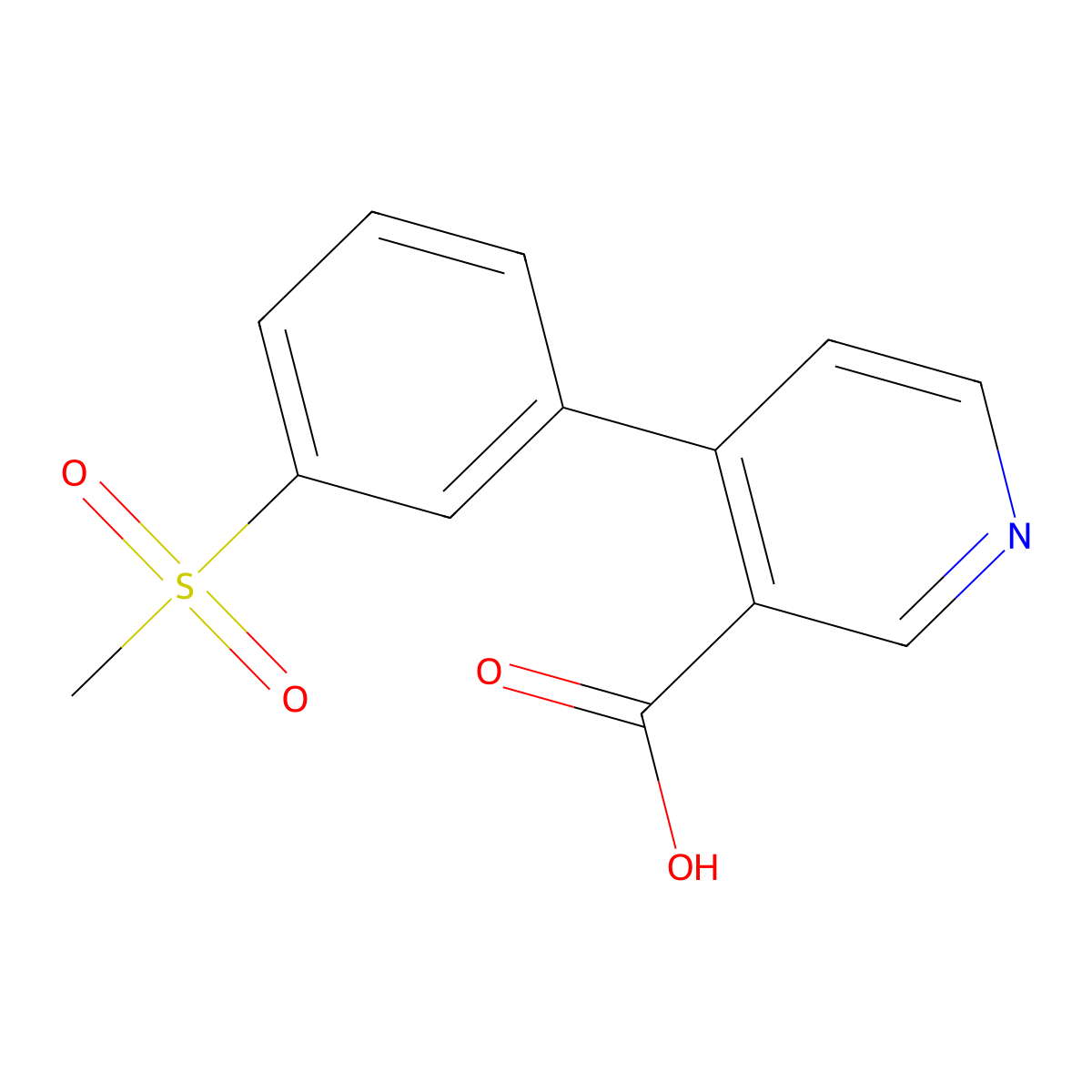 4-(3-Methylsulfonylphenyl)nicotinic acid molecular structure, CAS 1261962-80-4