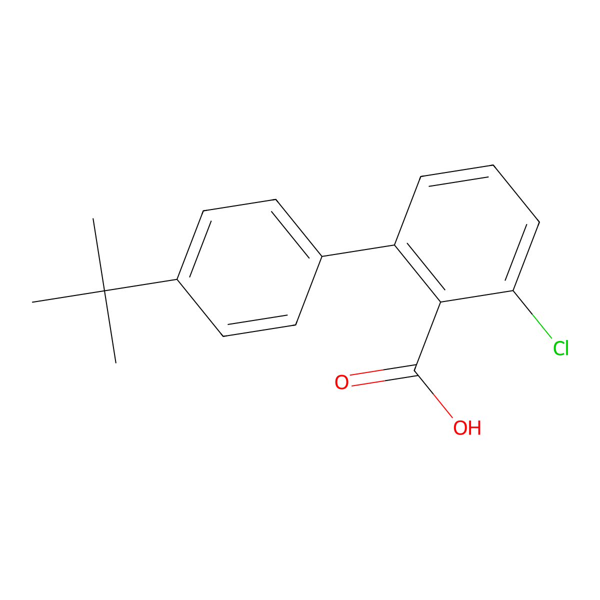 6-Chloro-2-(4-T-butylphenyl)benzoic acid molecular structure, CAS 1261962-82-6