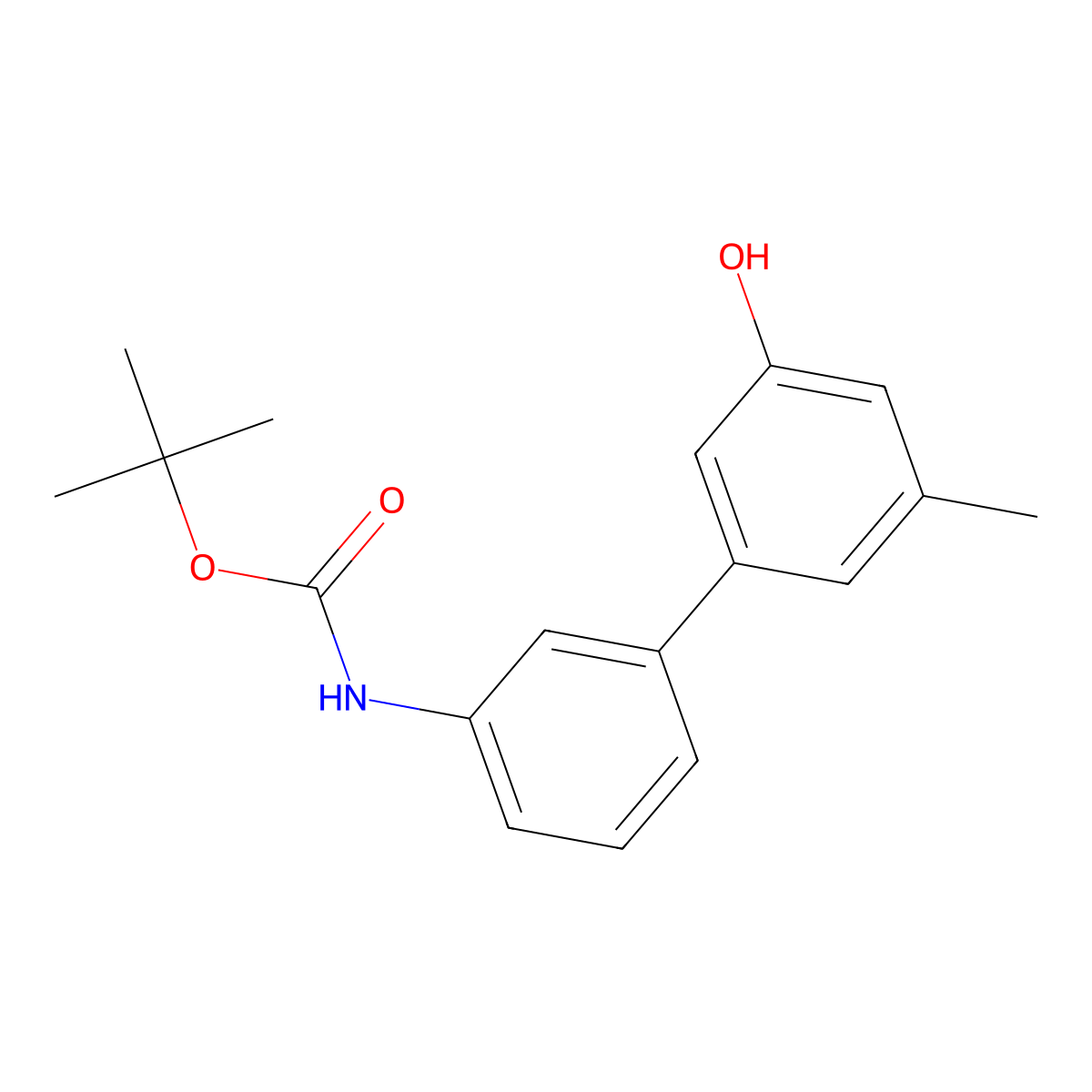 5-(3-BOC-Aminophenyl)-3-methylphenol molecular structure, CAS 1261963-27-2