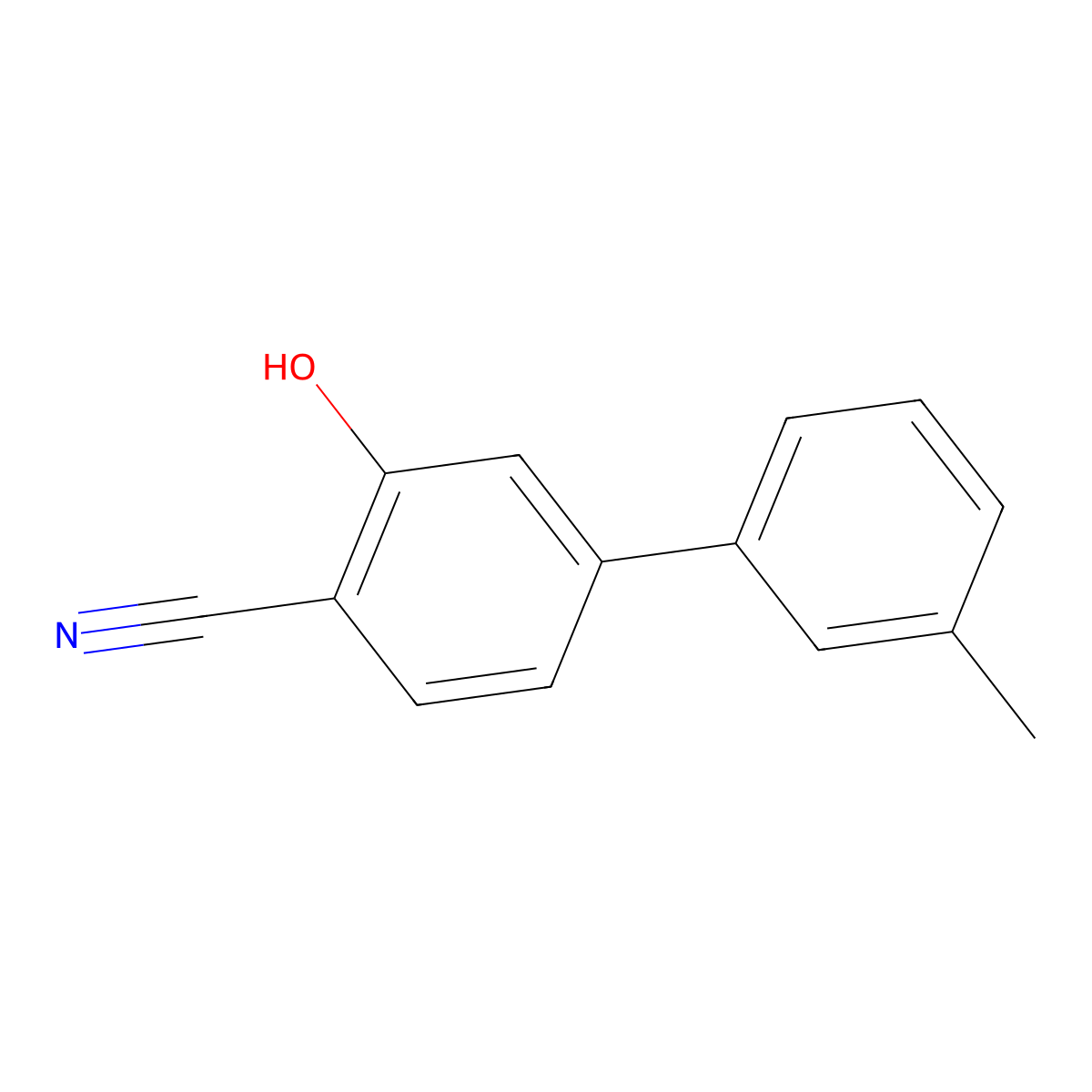 2-Cyano-5-(3-methylphenyl)phenol molecular structure, CAS 1261963-33-0