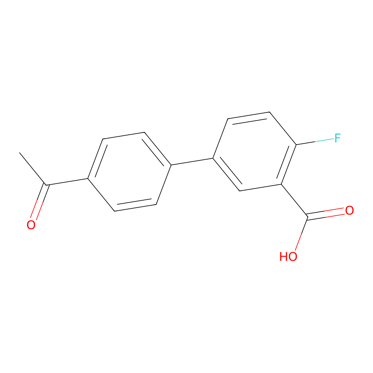 5-(4-Acetylphenyl)-2-fluorobenzoic acid molecular structure, CAS 1261963-38-5