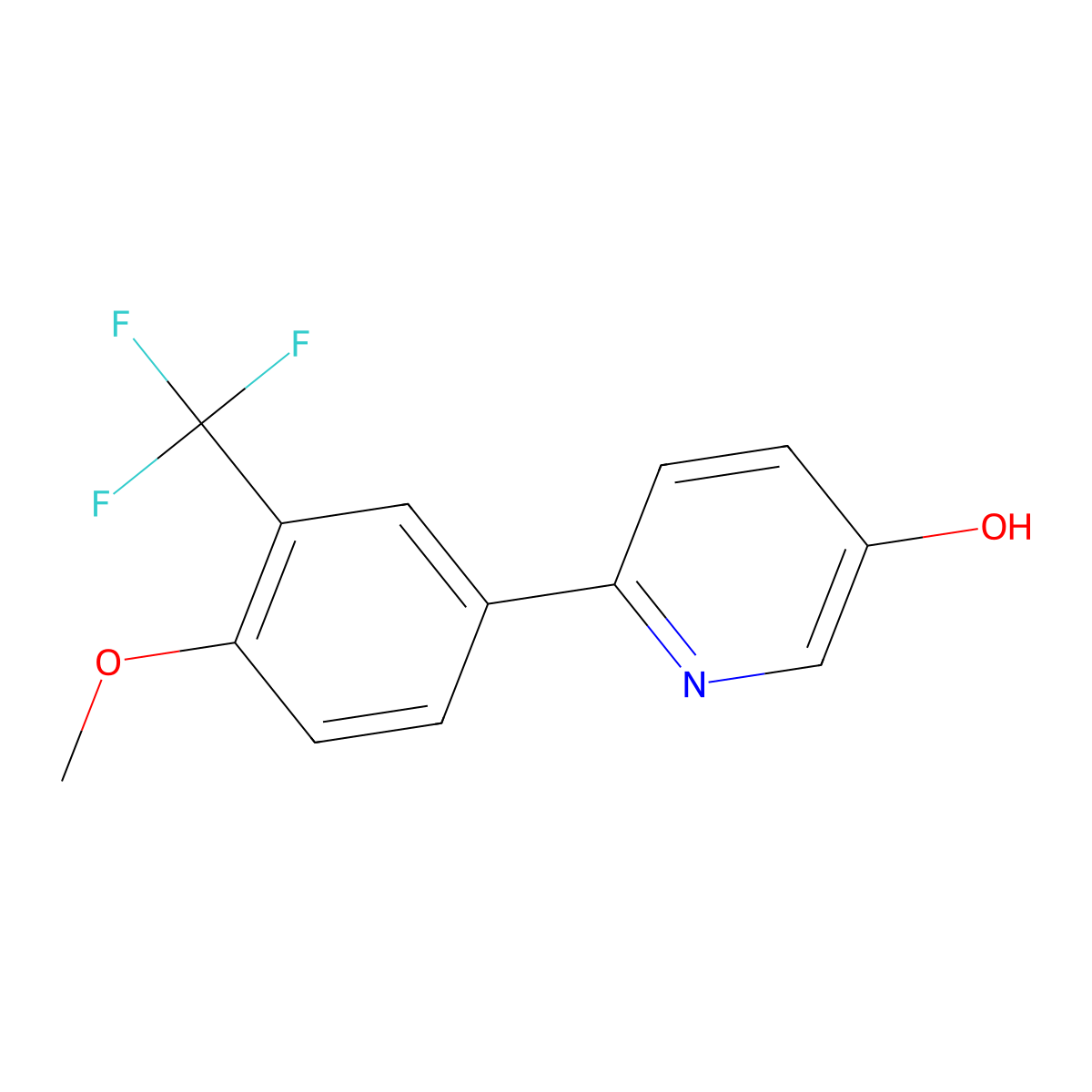 6-[4-Methoxy-3-(trifluoromethyl)phenyl]pyridin-3-ol molecular structure, CAS 1261963-41-0