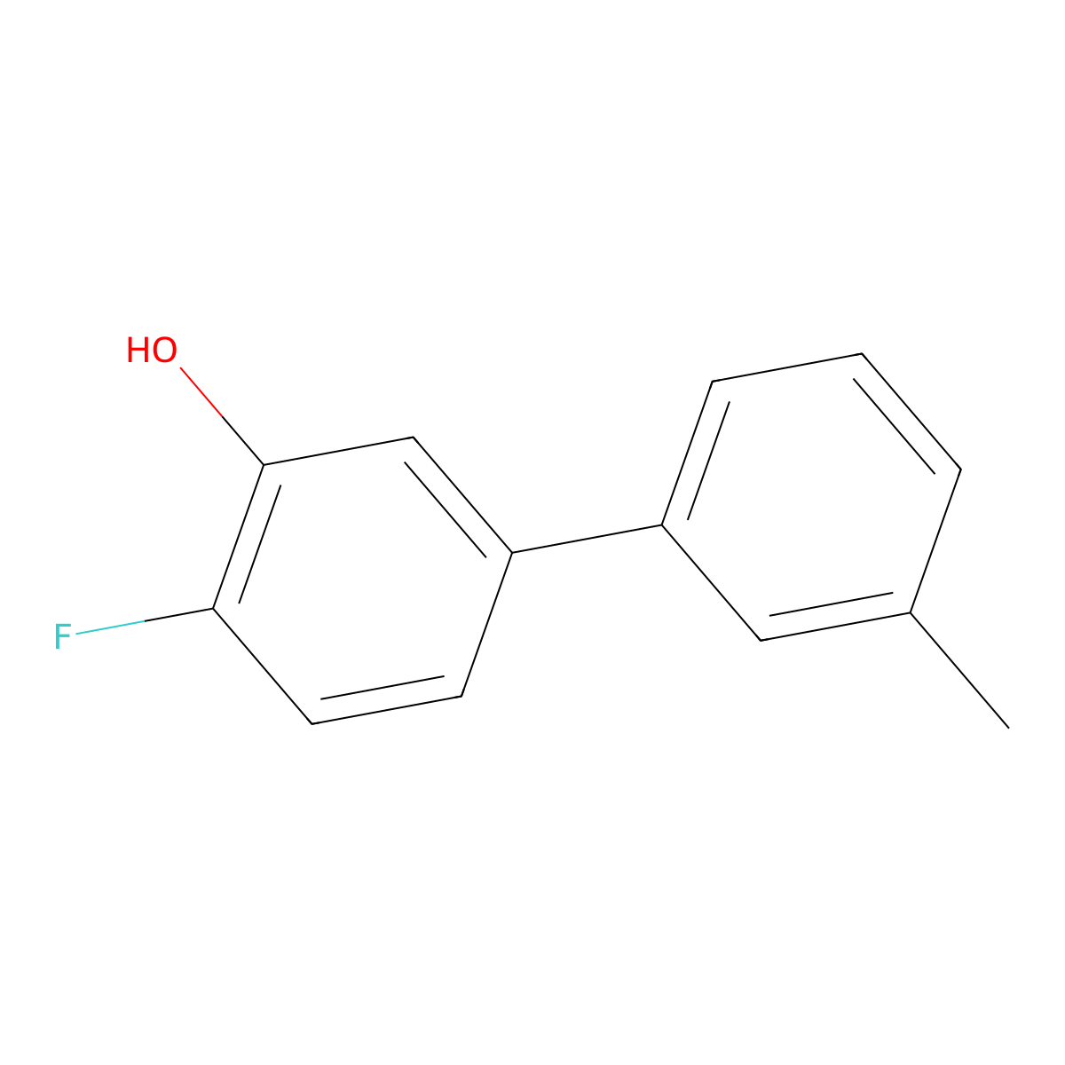 2-Fluoro-5-(3-methylphenyl)phenol molecular structure, CAS 1261963-47-6