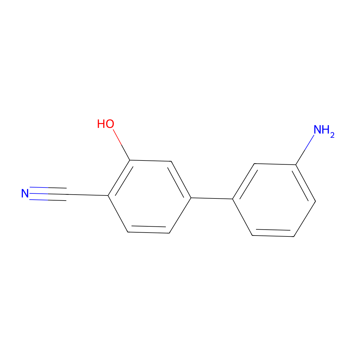 5-(3-Aminophenyl)-2-cyanophenol molecular structure, CAS 1261963-54-5