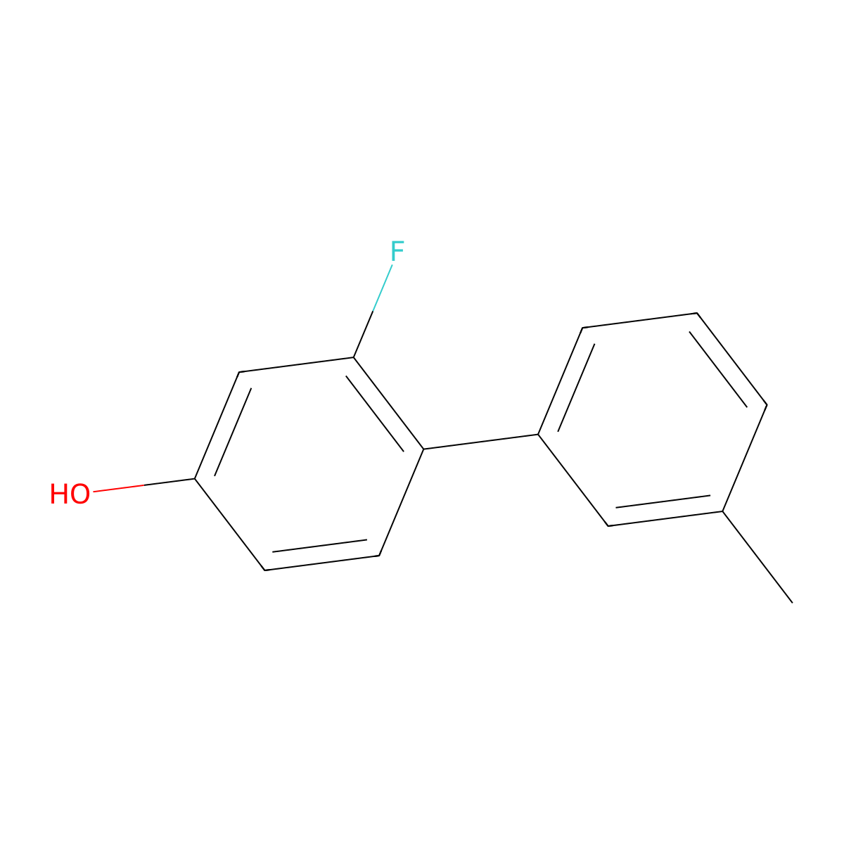 3-Fluoro-4-(3-methylphenyl)phenol molecular structure, CAS 1261963-55-6