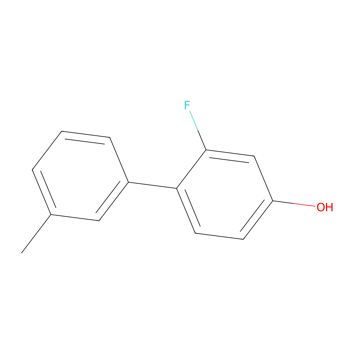 3-Fluoro-4-(3-methylphenyl)phenol molecular structure, CAS 1261963-55-6