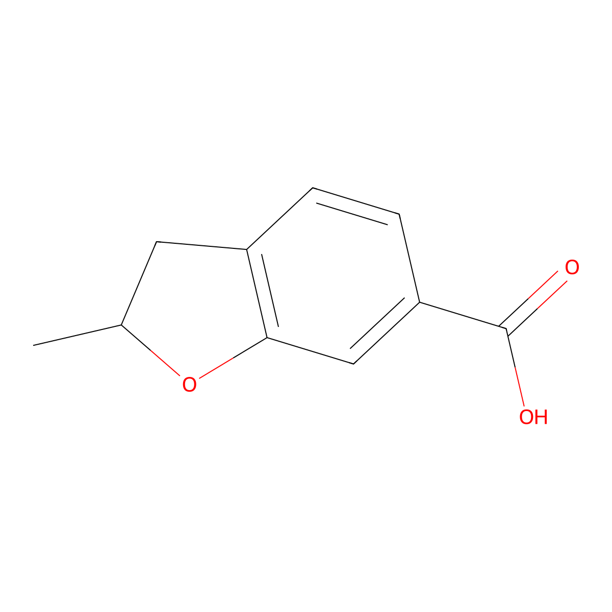 2-Methyl-2,3-dihydro-1-benzofuran-6-carboxylic acid molecular structure, CAS 1261963-69-2