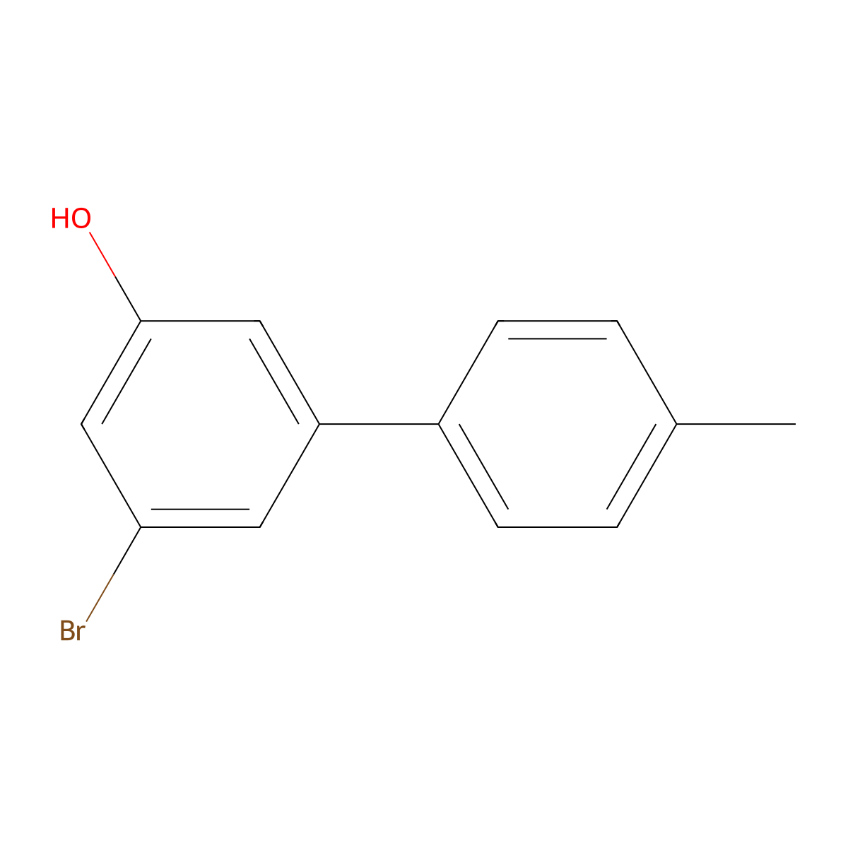 3-Bromo-5-(4-methylphenyl)phenol molecular structure, CAS 1261963-99-8
