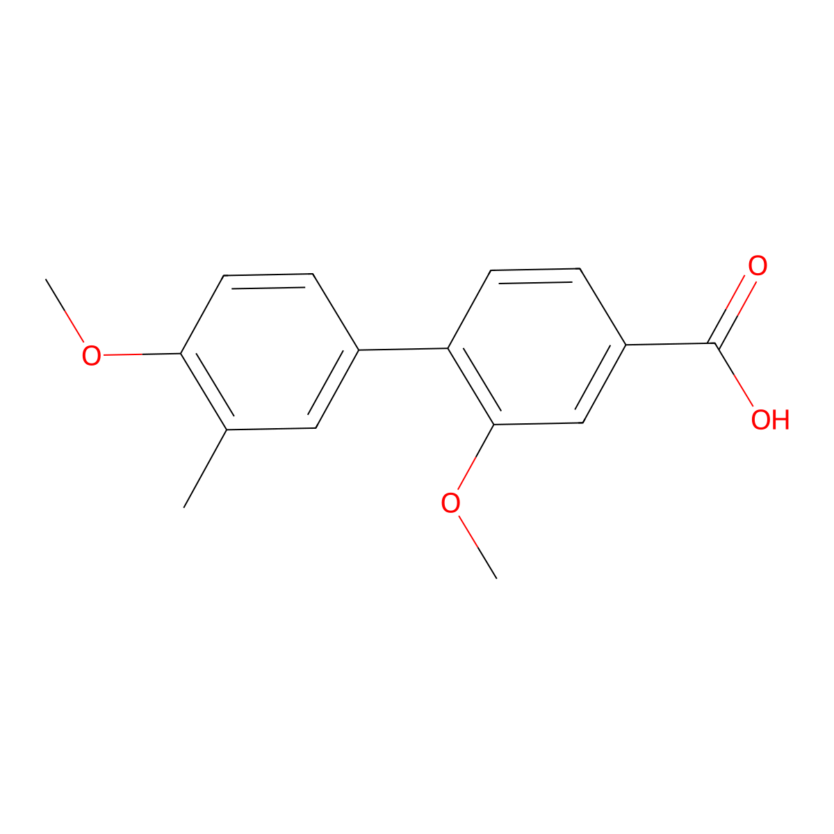 4-(4-Methoxy-3-methylphenyl)-3-methoxybenzoic acid molecular structure, CAS 1261964-04-8