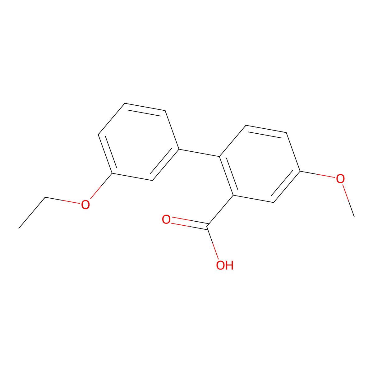 2-(3-Ethoxyphenyl)-5-methoxybenzoic acid molecular structure, CAS 1261964-22-0