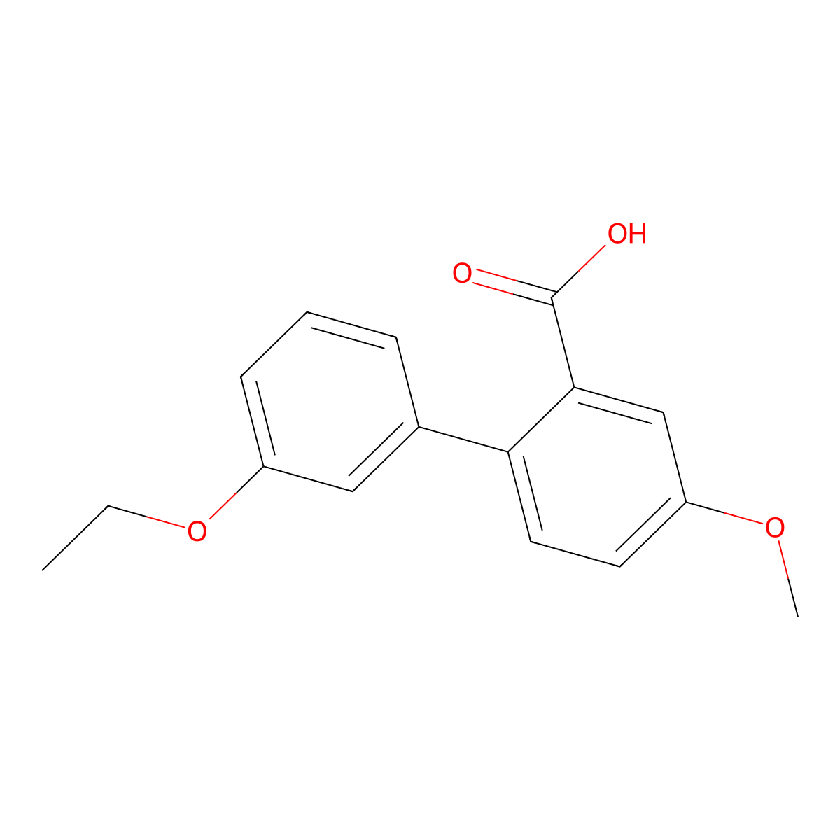 2-(3-Ethoxyphenyl)-5-methoxybenzoic acid molecular structure, CAS 1261964-22-0