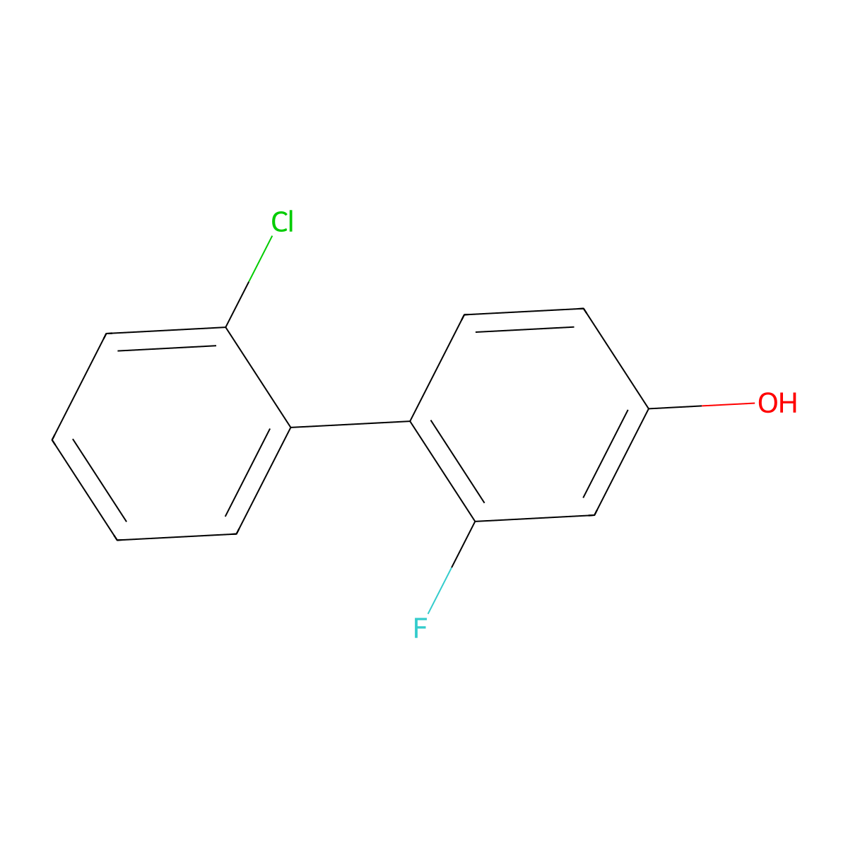 4-(2-Chlorophenyl)-3-fluorophenol molecular structure, CAS 1261964-41-3