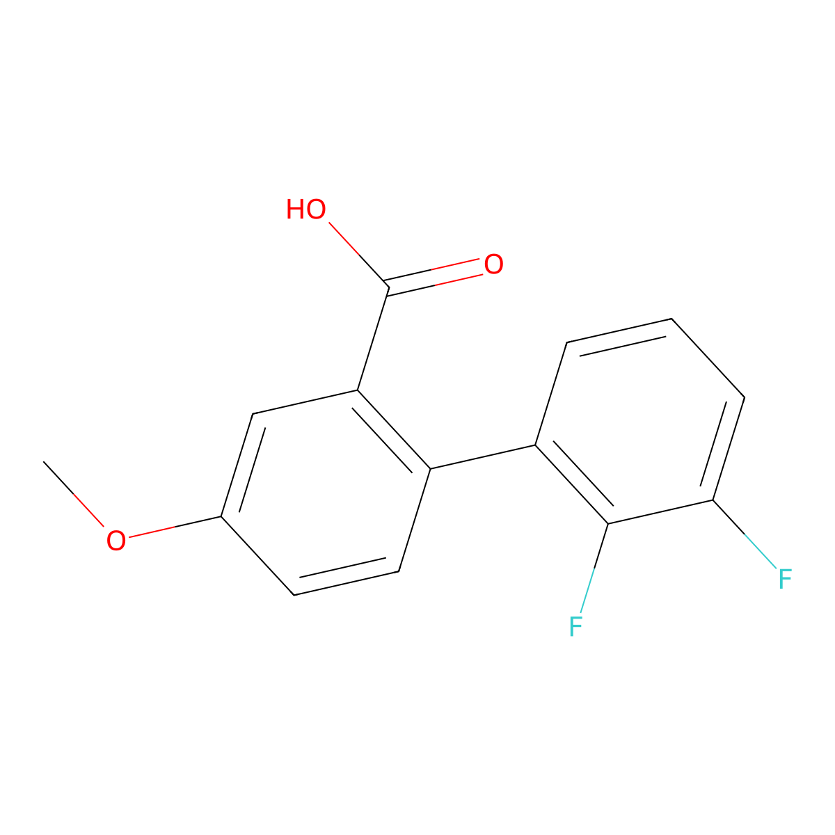 2-(2,3-Difluorophenyl)-5-methoxybenzoic acid molecular structure, CAS 1261964-54-8