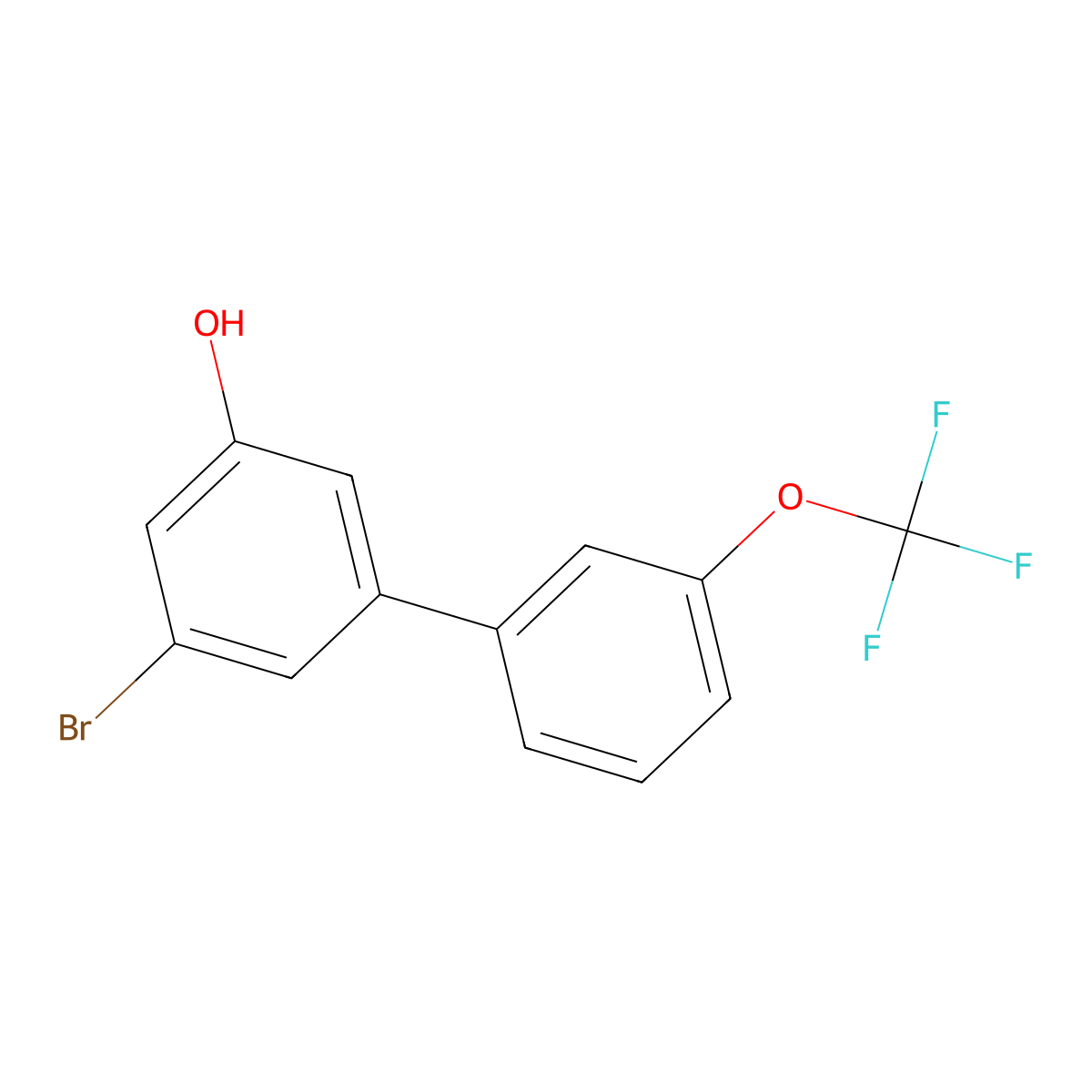 3-Bromo-5-(3-trifluoromethoxyphenyl)phenol molecular structure, CAS 1261964-60-6