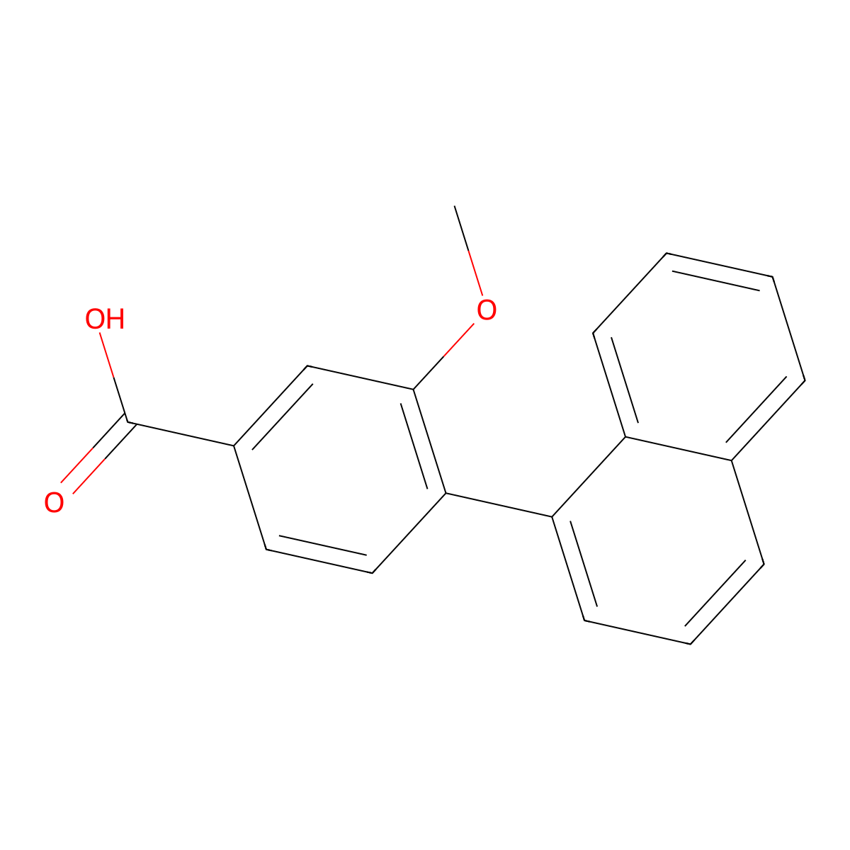 3-Methoxy-4-(naphthalen-1-yl)benzoic acid molecular structure, CAS 1261964-61-7
