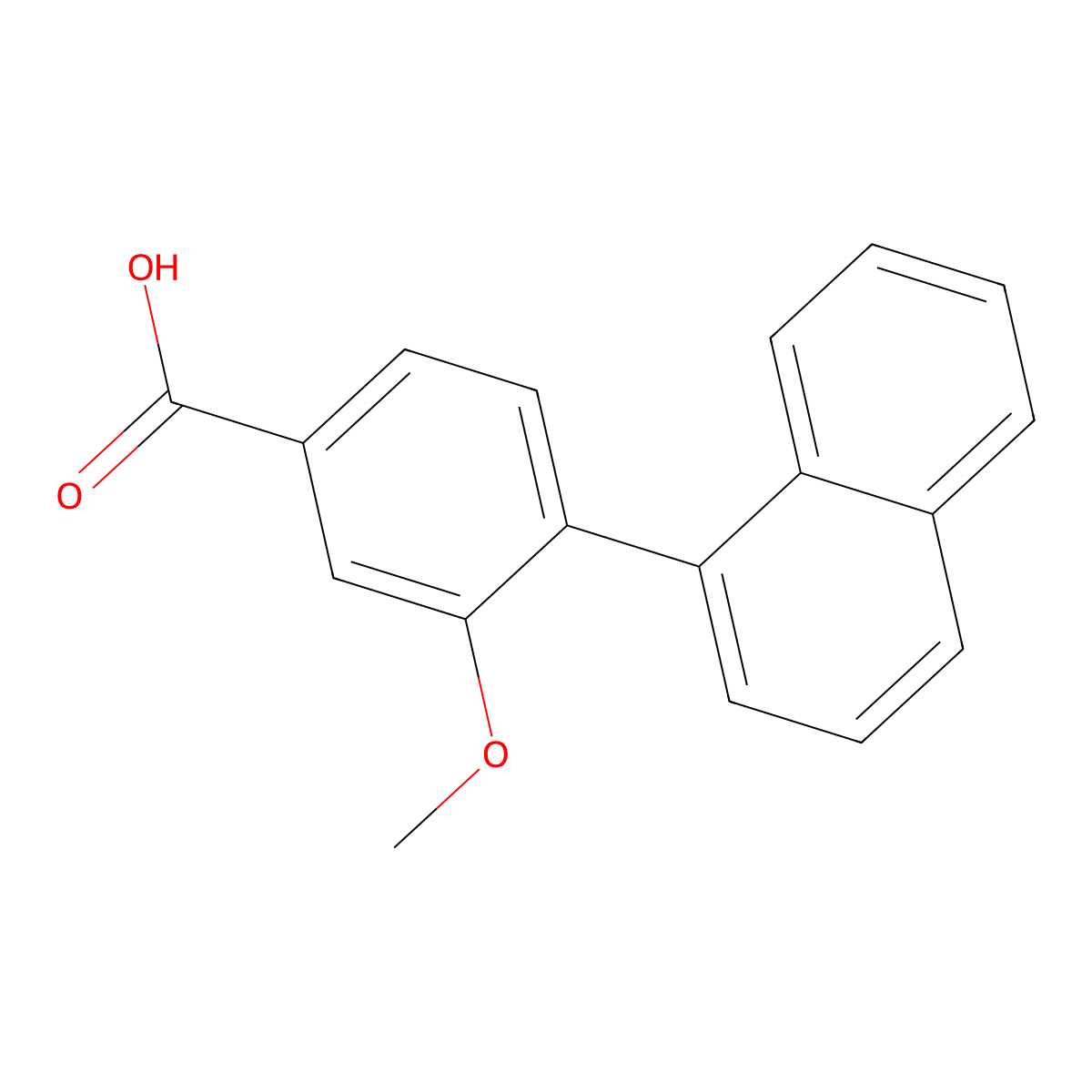 3-Methoxy-4-(naphthalen-1-yl)benzoic acid molecular structure, CAS 1261964-61-7