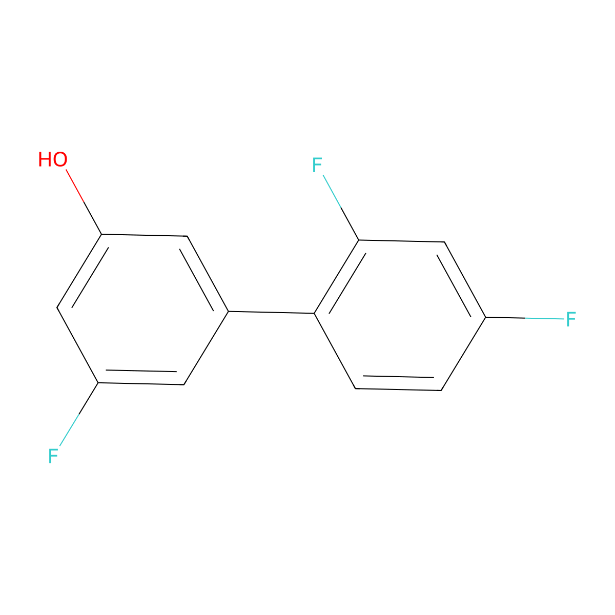 5-(2,4-Difluorophenyl)-3-fluorophenol molecular structure, CAS 1261964-65-1