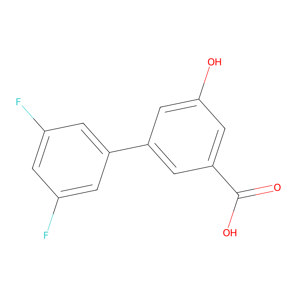 3-(3,5-Difluorophenyl)-5-hydroxybenzoic acid molecular structure, CAS 1261964-71-9