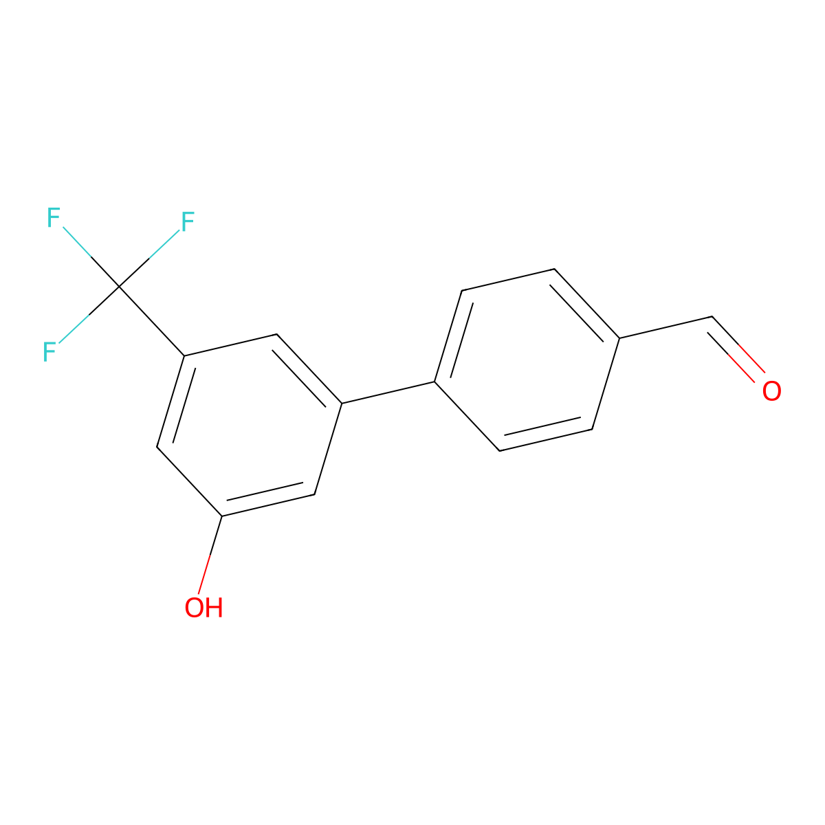 5-(4-Formylphenyl)-3-trifluoromethylphenol molecular structure, CAS 1261964-72-0