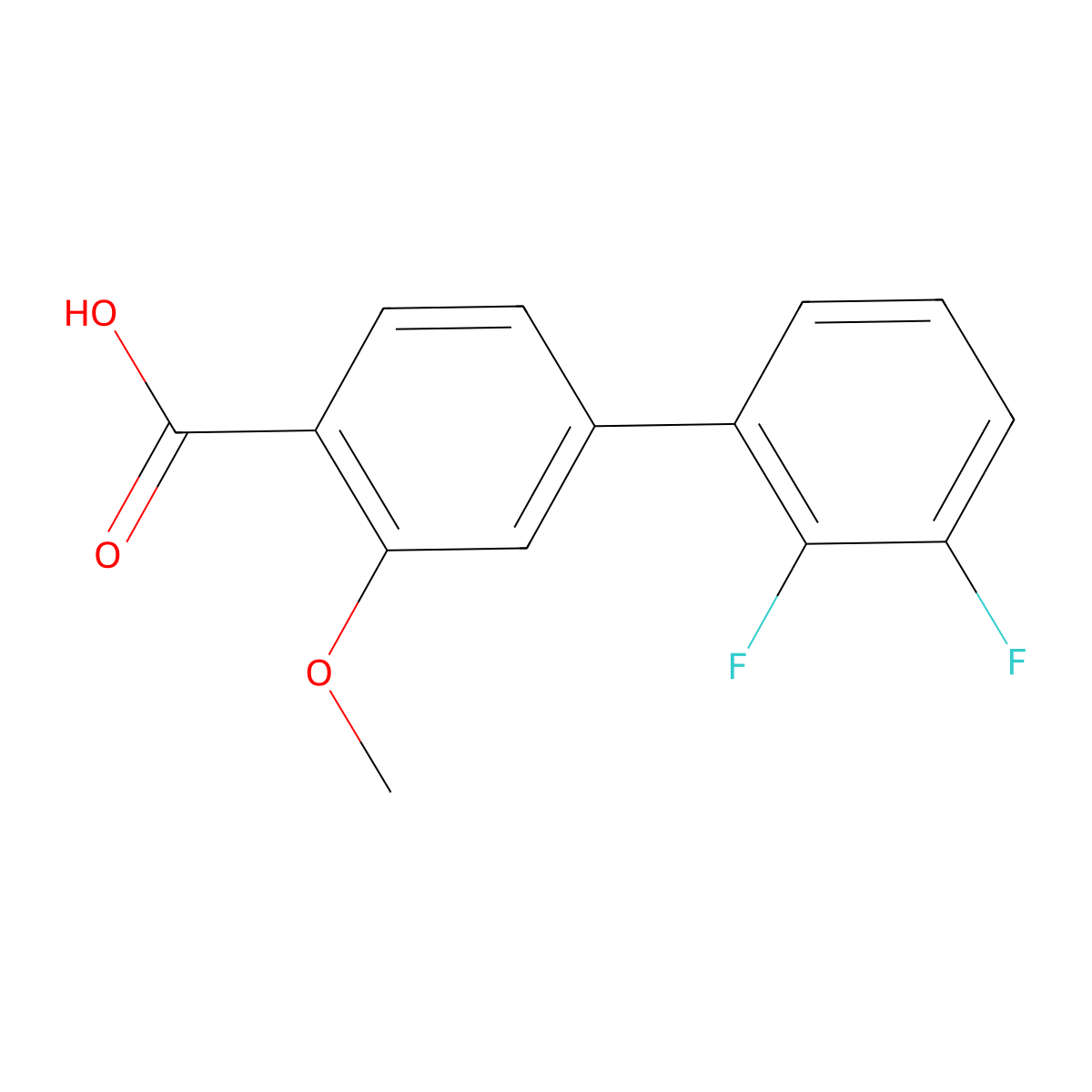 4-(2,3-Difluorophenyl)-2-methoxybenzoic acid molecular structure, CAS 1261964-81-1
