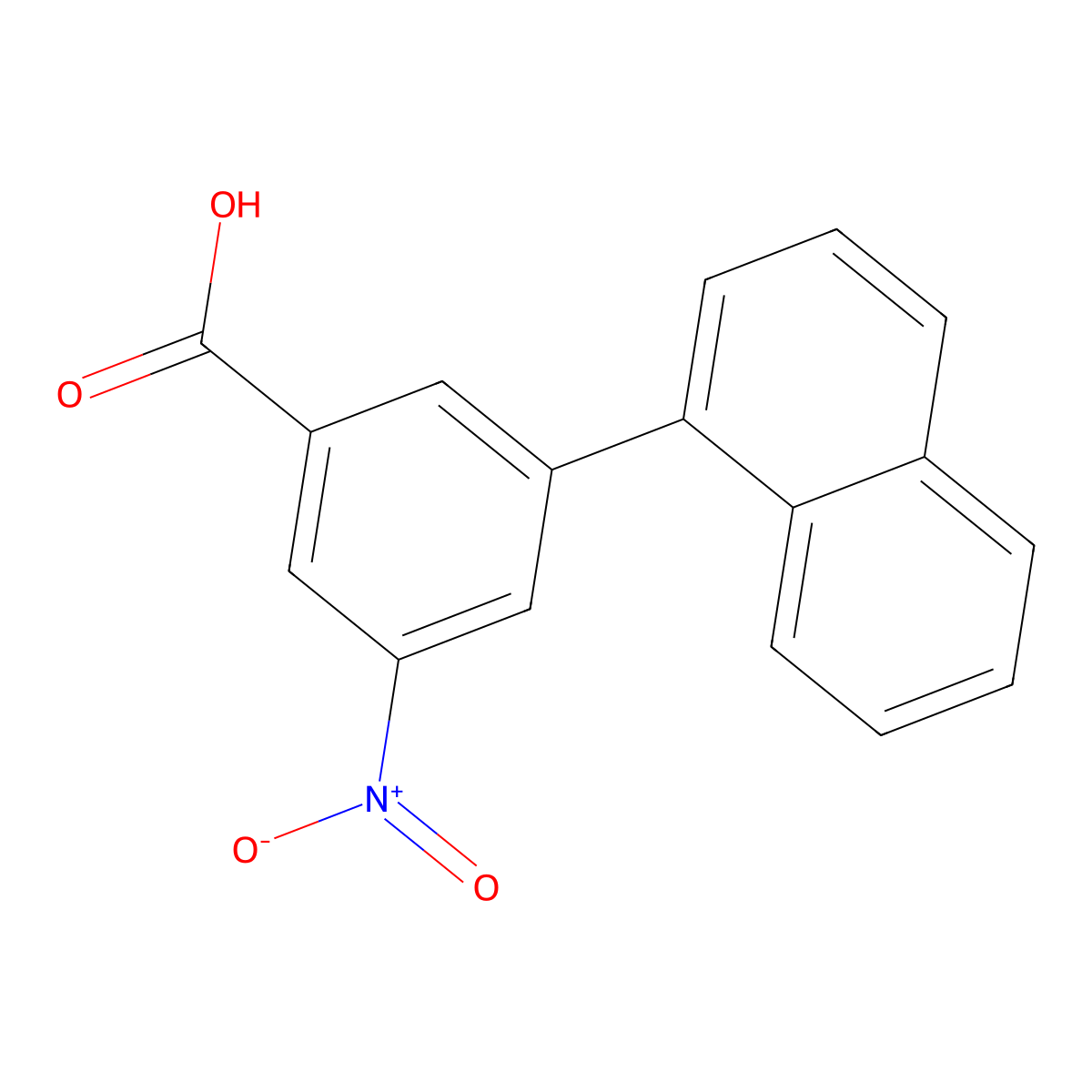 3-(Naphthalen-1-yl)-5-nitrobenzoic acid molecular structure, CAS 1261964-85-5