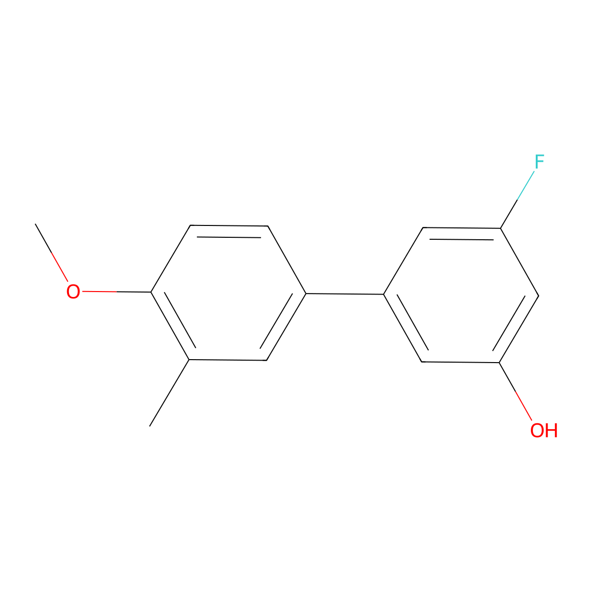 3-Fluoro-5-(4-methoxy-3-methylphenyl)phenol molecular structure, CAS 1261965-03-0