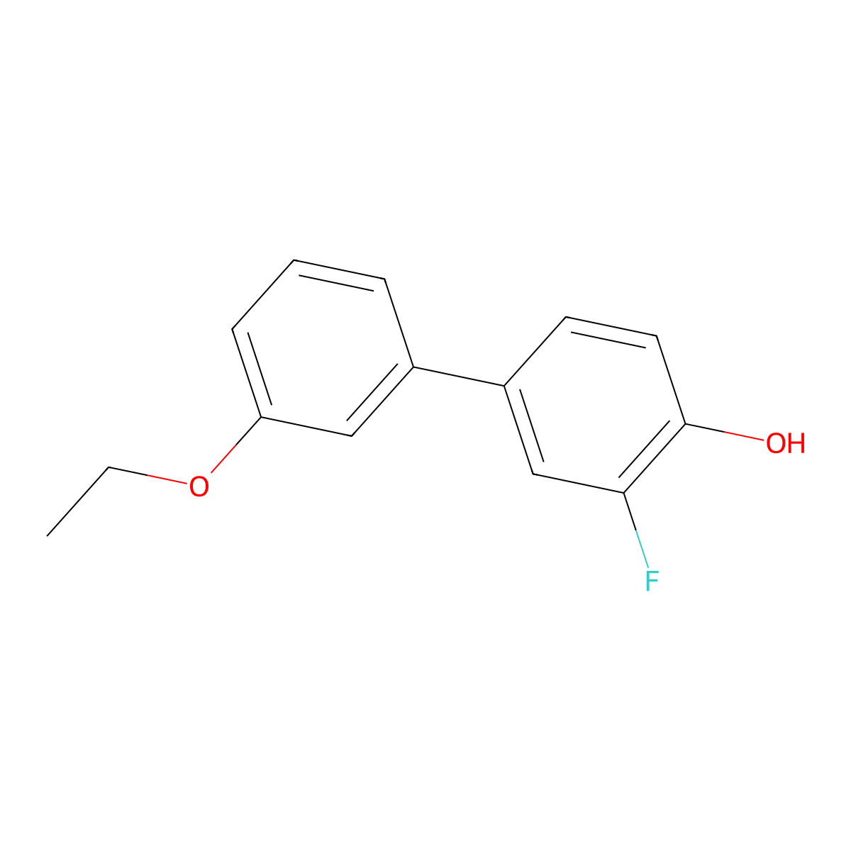 4-(3-Ethoxyphenyl)-2-fluorophenol molecular structure, CAS 1261965-13-2
