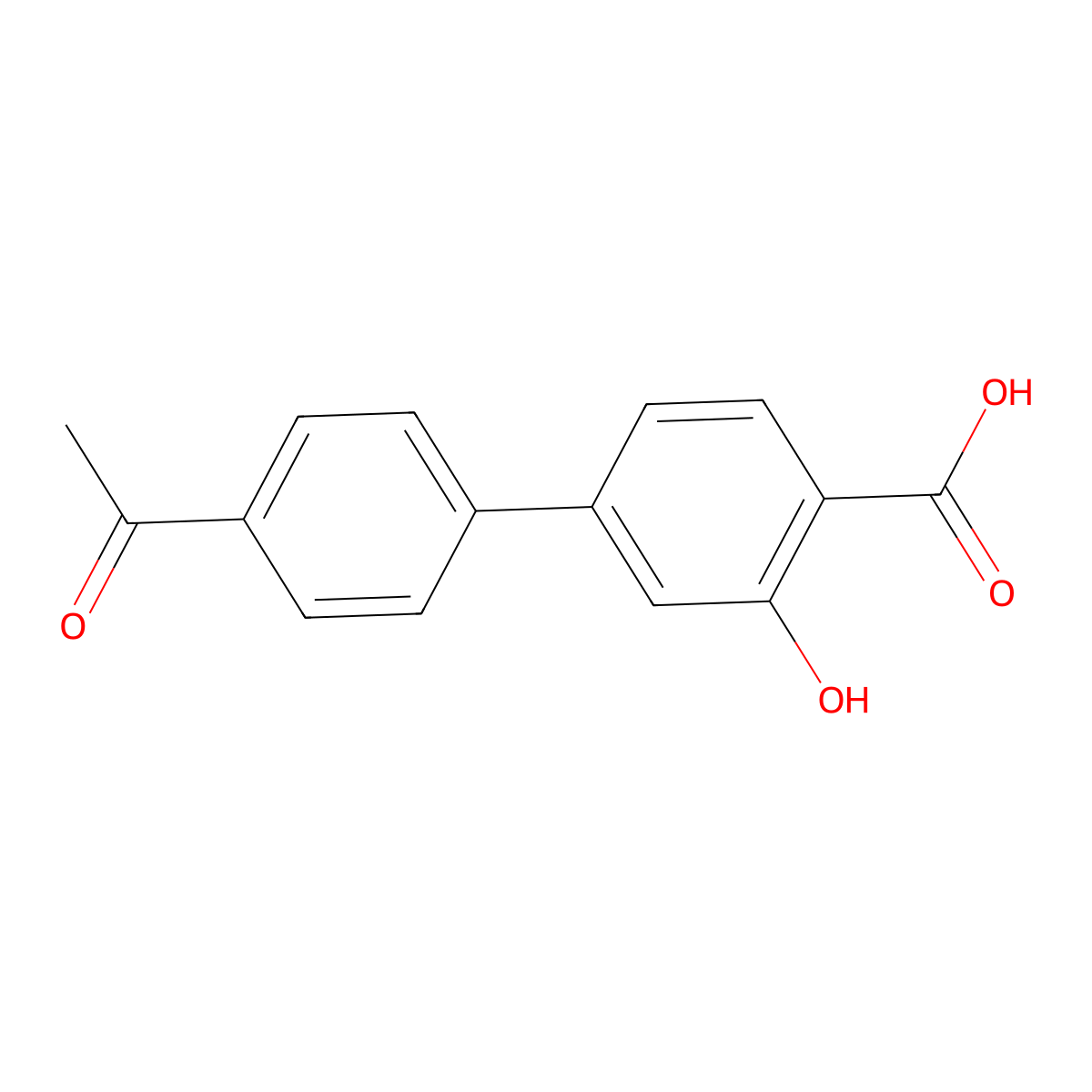 4-(4-Acetylphenyl)-2-hydroxybenzoic acid molecular structure, CAS 1261965-21-2