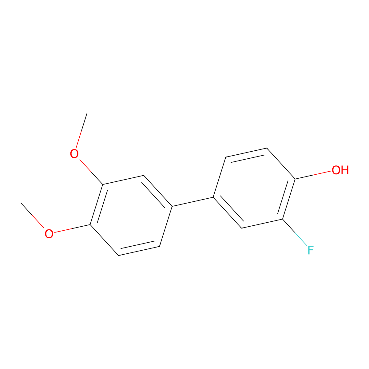 4-(3,4-Dimethoxyphenyl)-2-fluorophenol molecular structure, CAS 1261965-47-2