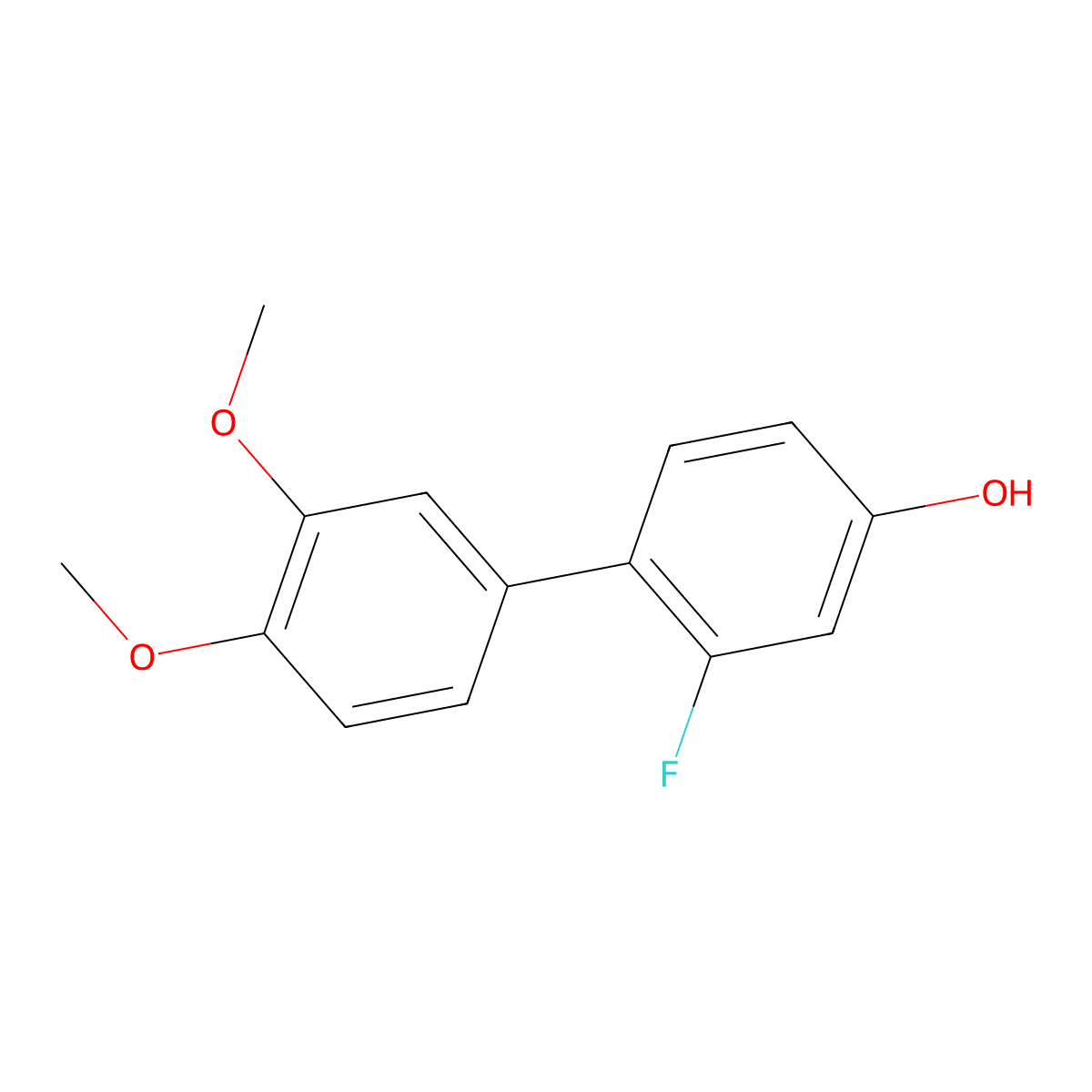 4-(3,4-Dimethoxyphenyl)-3-fluorophenol molecular structure, CAS 1261965-60-9