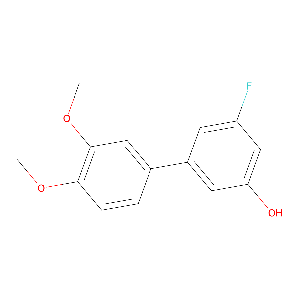 5-(3,4-Dimethoxyphenyl)-3-fluorophenol molecular structure, CAS 1261965-65-4