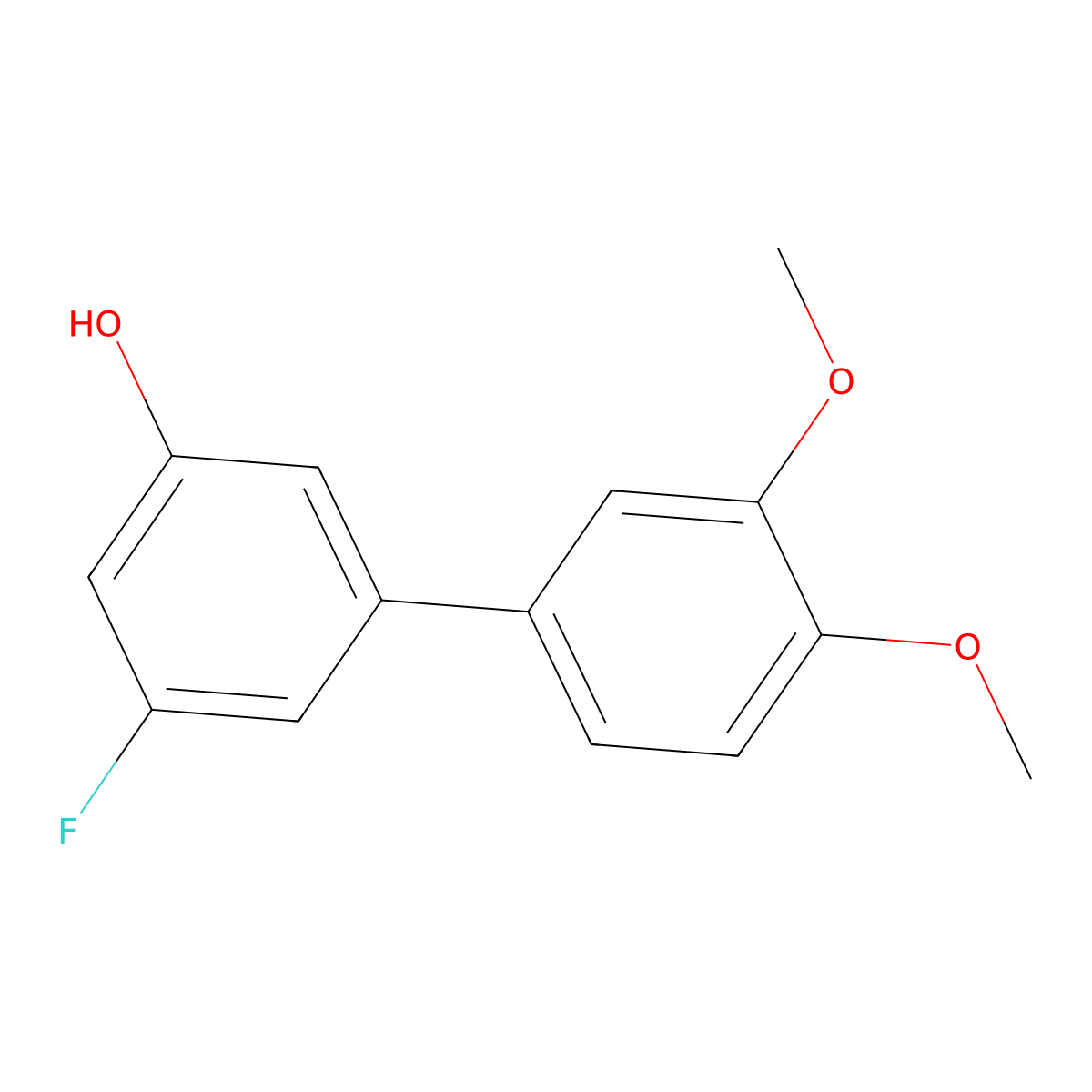 5-(3,4-Dimethoxyphenyl)-3-fluorophenol molecular structure, CAS 1261965-65-4