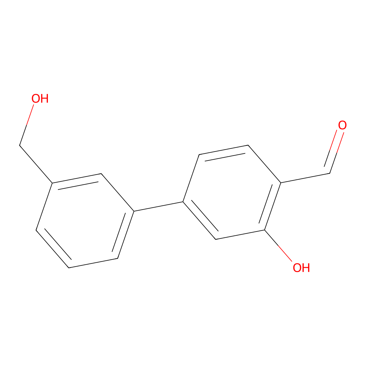 2-Formyl-5-(3-hydroxymethylphenyl)phenol molecular structure, CAS 1261965-70-1